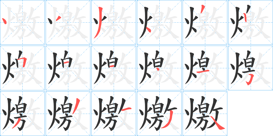 燩字筆畫寫法
