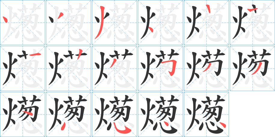 燪字筆畫寫法