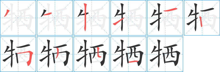 犧字筆畫(huà)寫(xiě)法