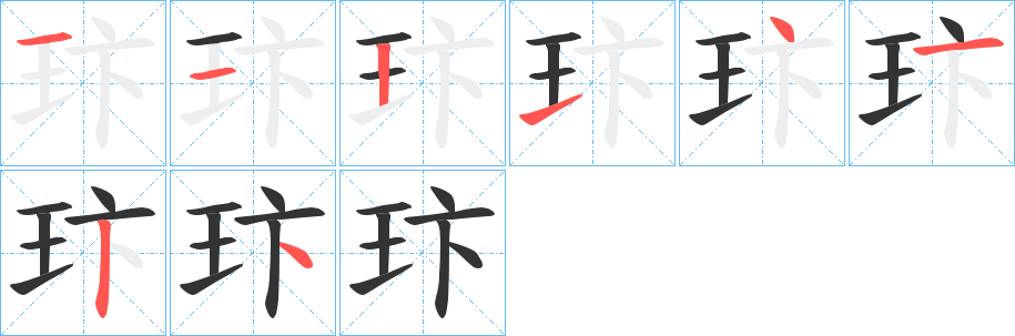 玣字筆畫寫法