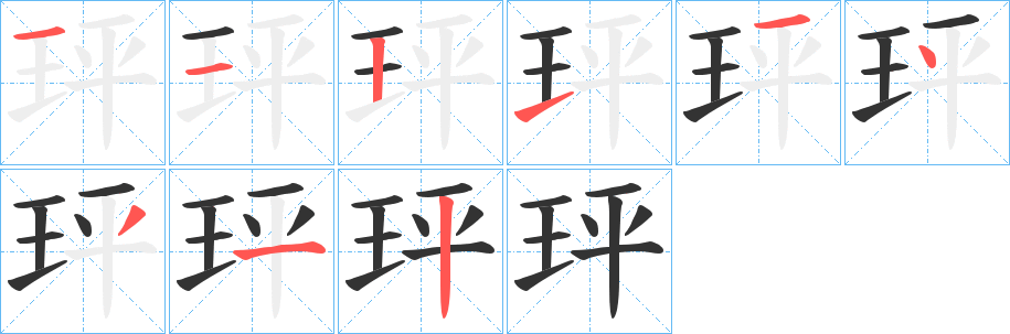 玶字筆畫寫法