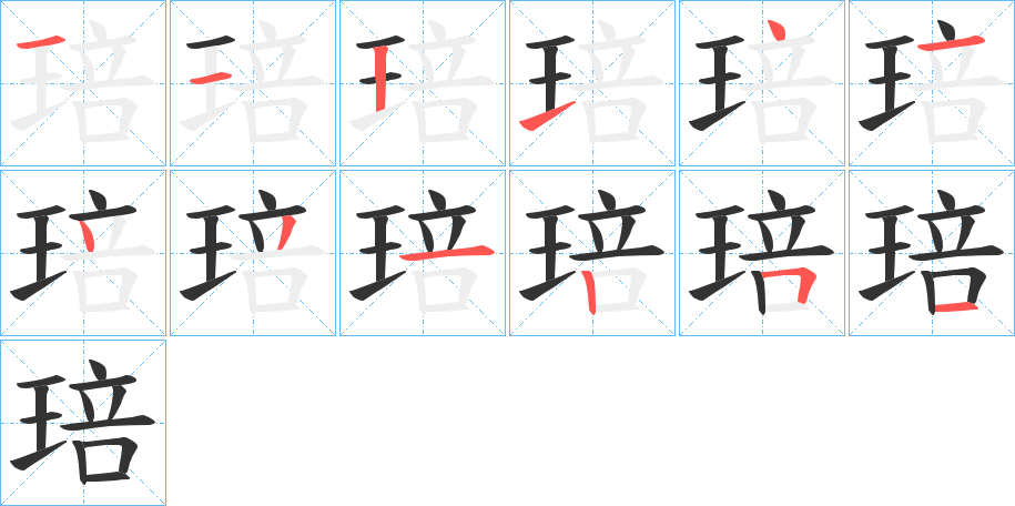 琣字筆畫寫法