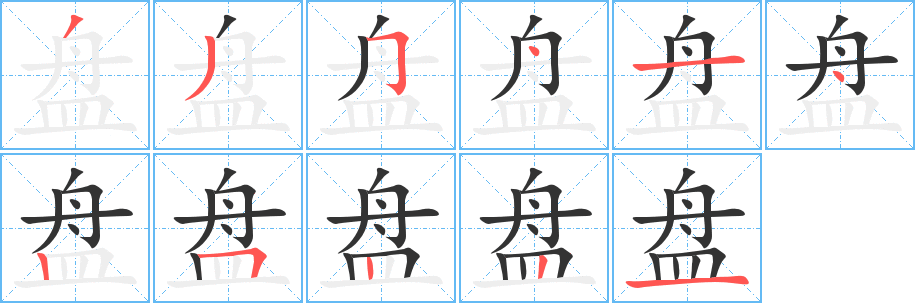 盤字筆畫寫法