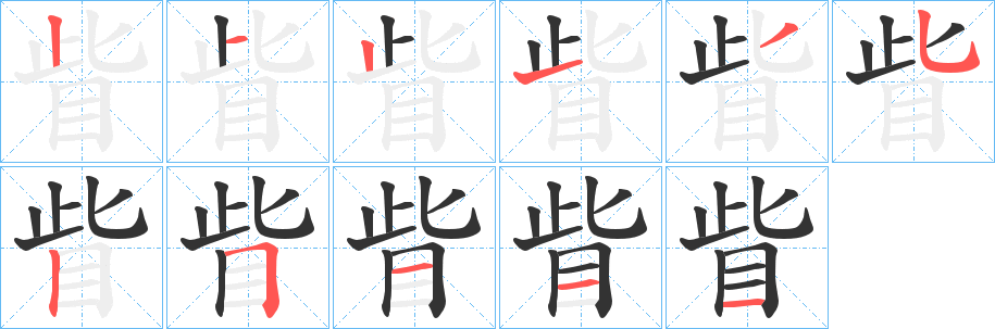 眥字筆畫寫法