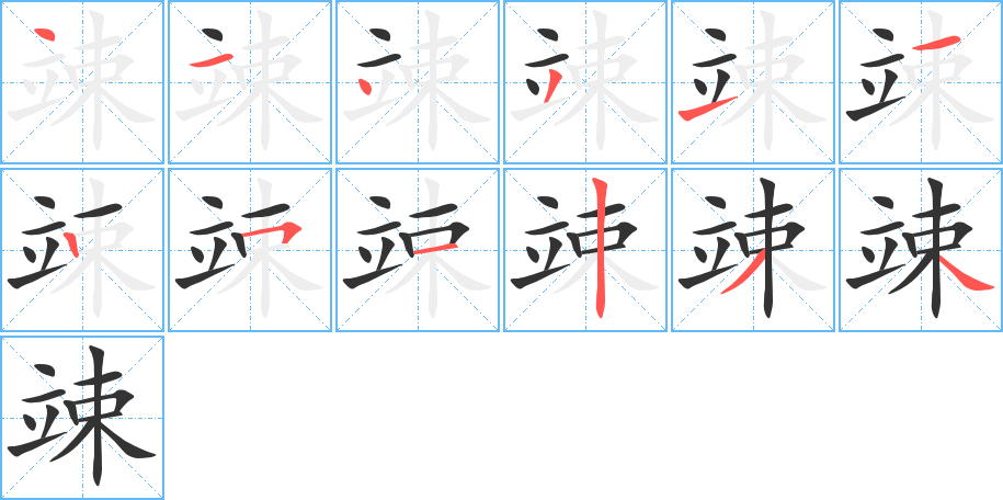 竦字筆畫寫法