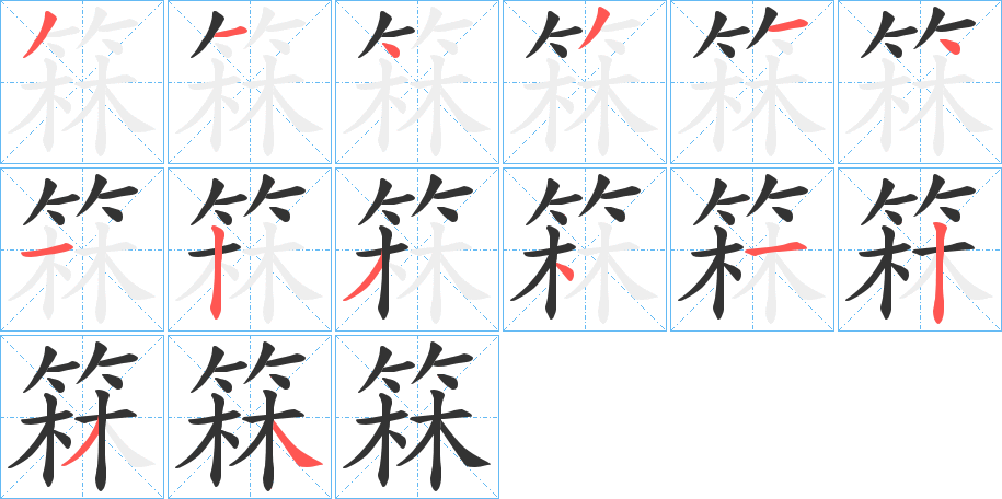 箖字筆畫寫法