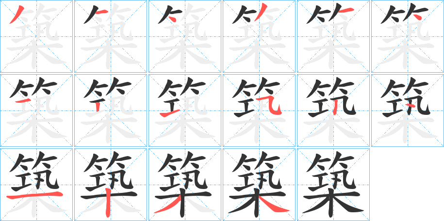 築字筆畫(huà)寫(xiě)法