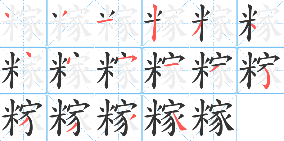 糘字筆畫(huà)寫(xiě)法