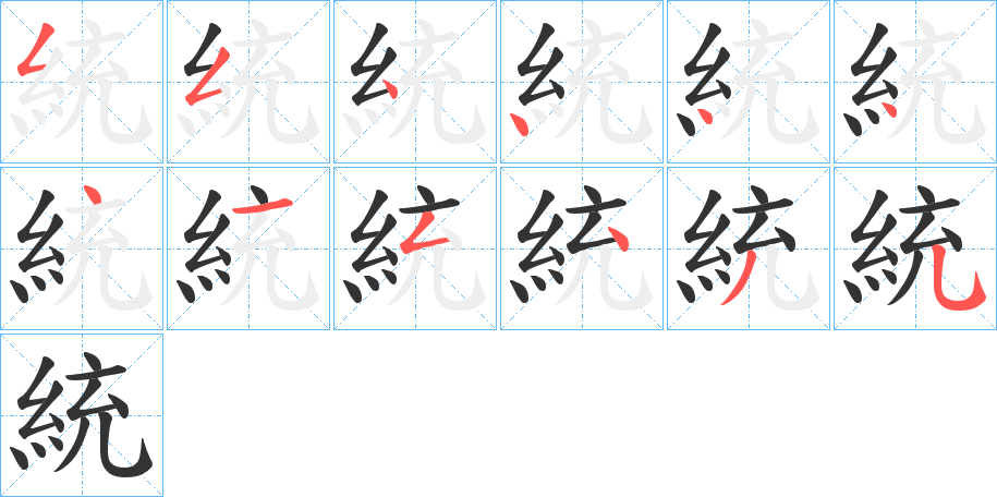 統(tǒng)字筆畫寫法