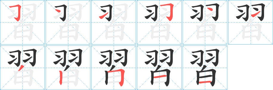 習(xí)字筆畫寫法