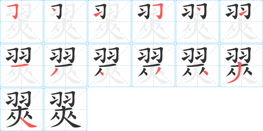 翜字筆畫寫法