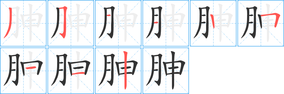 胂字筆畫寫法