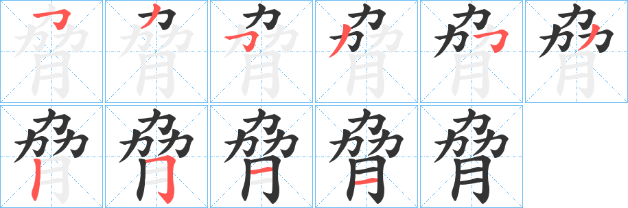脅字筆畫寫法