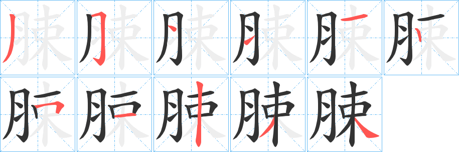 脨字筆畫寫法