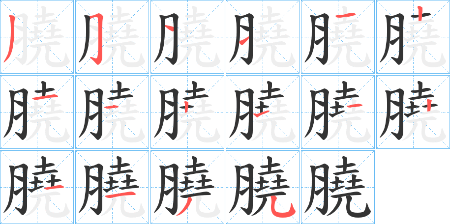 膮字筆畫寫法