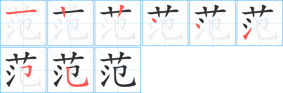 范字筆畫寫法