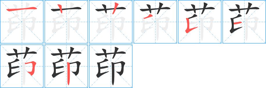 茚字筆畫寫法