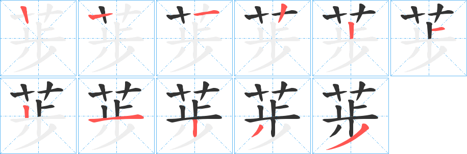 荹字筆畫寫法