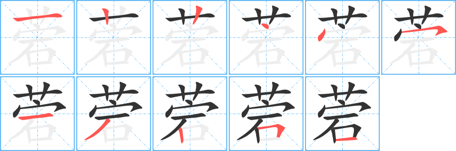 菪字筆畫寫法
