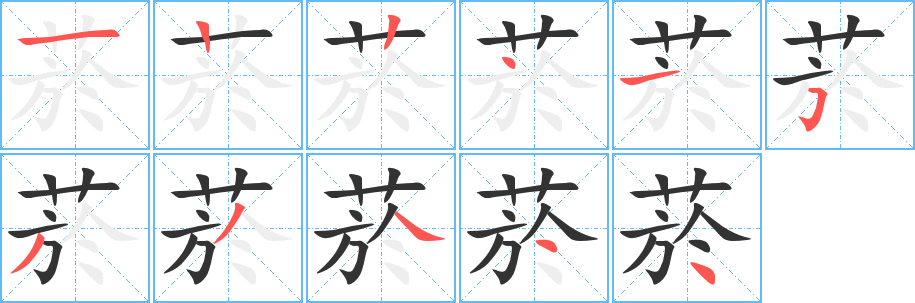 菸字筆畫寫法