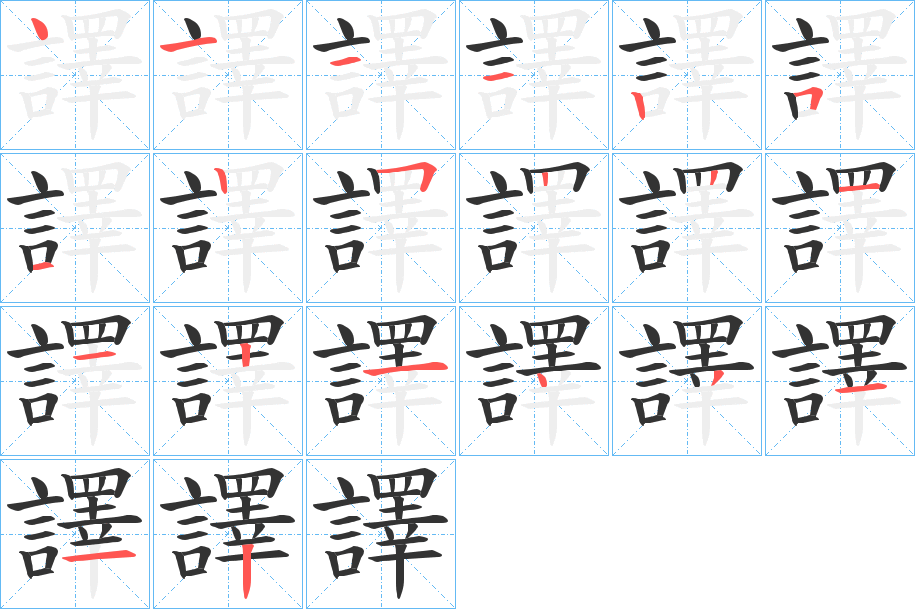 譯字筆畫寫法