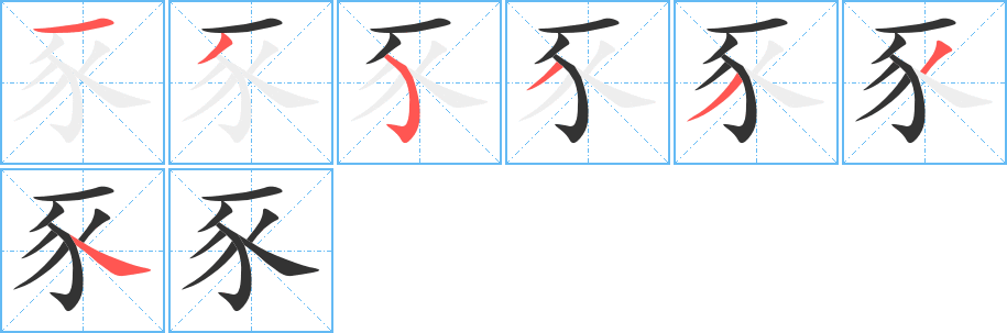 豕字筆畫寫法
