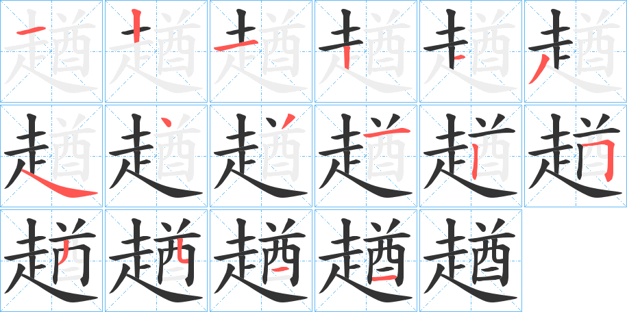 趥字筆畫(huà)寫(xiě)法