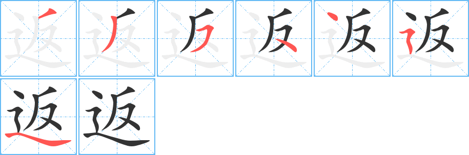 返字筆畫寫法