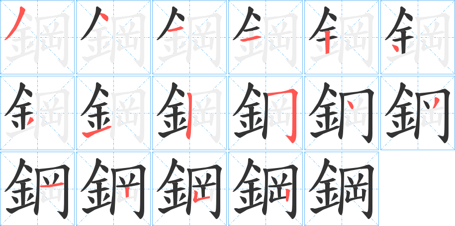 鋼字筆畫寫法