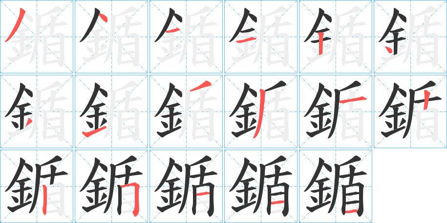 鍎字筆畫寫法
