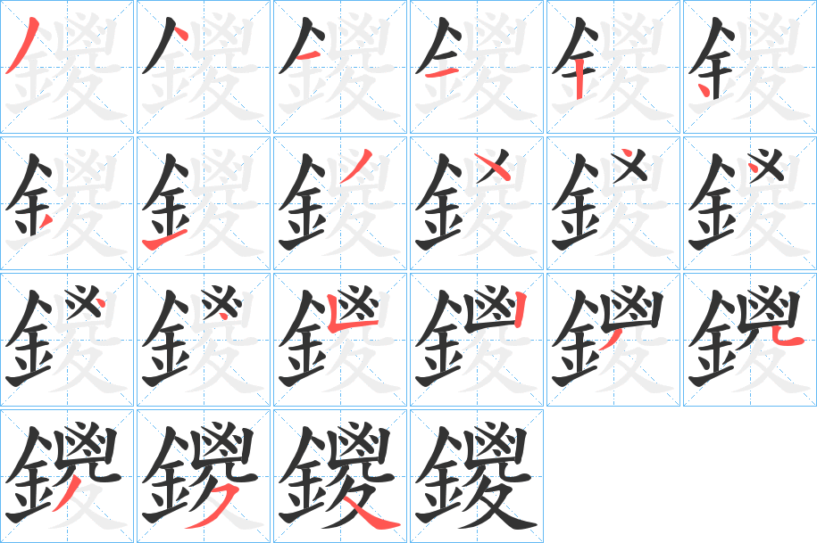 鑁字筆畫寫法