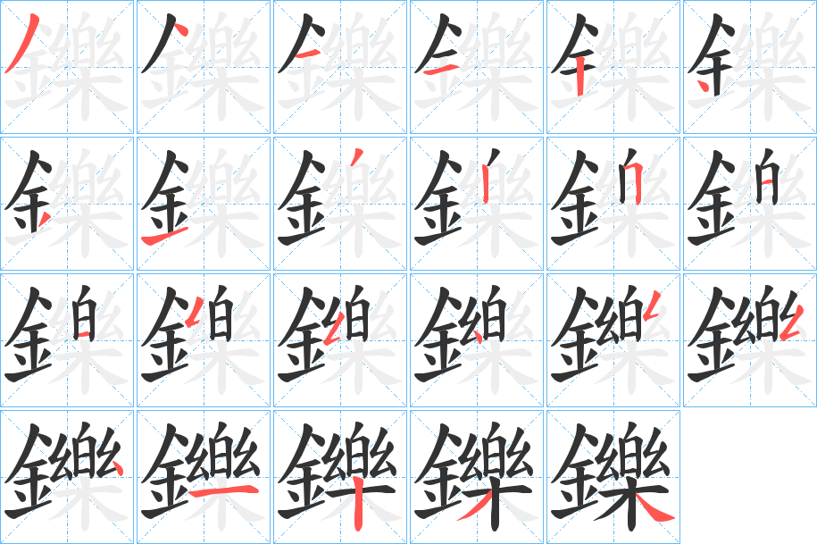 鑠字筆畫寫法