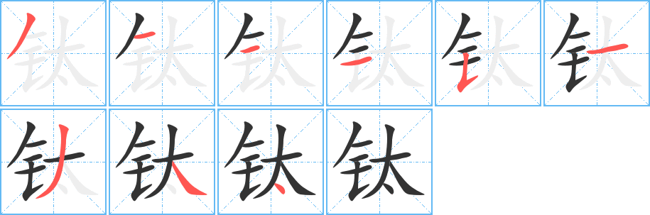 鈦?zhàn)止P畫寫法