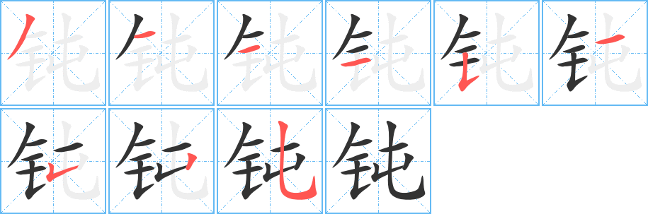 鈍字筆畫寫法