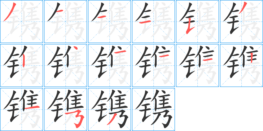 鐫字筆畫(huà)寫(xiě)法