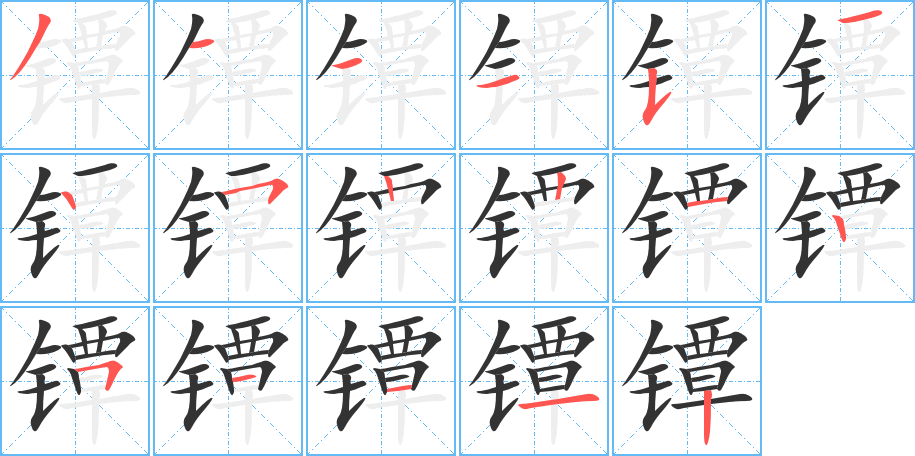 鐔字筆畫(huà)寫(xiě)法