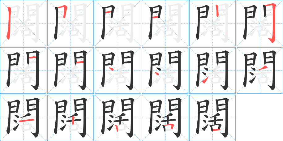 闊字筆畫寫法