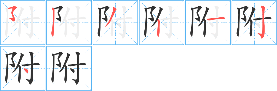 附字筆畫寫法