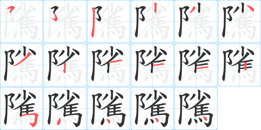隲字筆畫寫法