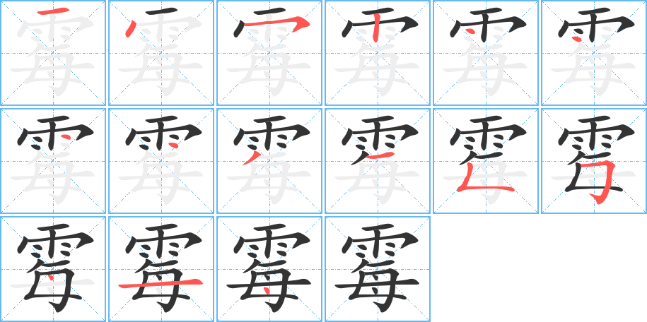 霉字筆畫(huà)寫(xiě)法