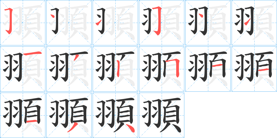 頨字筆畫寫法