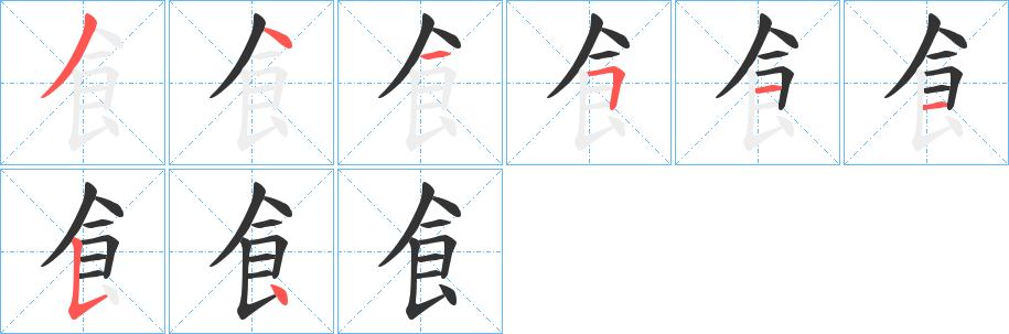 飠字筆畫(huà)寫(xiě)法
