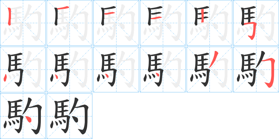 馰字筆畫寫法