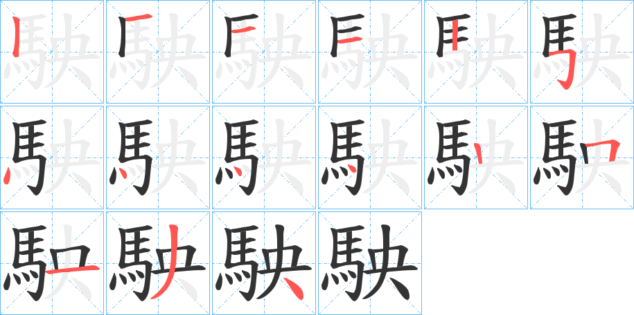 駚?zhàn)止P畫(huà)寫(xiě)法