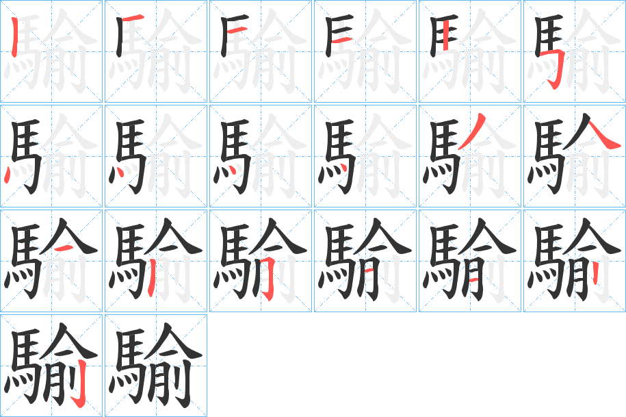 騟字筆畫(huà)寫(xiě)法