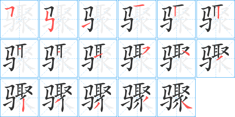 驟字筆畫(huà)寫(xiě)法