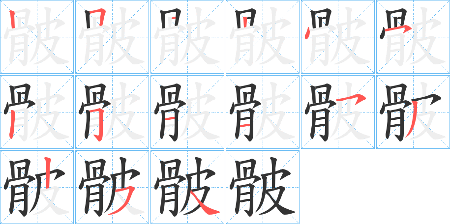 骳字筆畫寫法