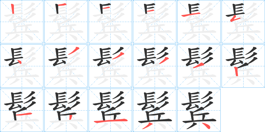 鬂字筆畫寫法