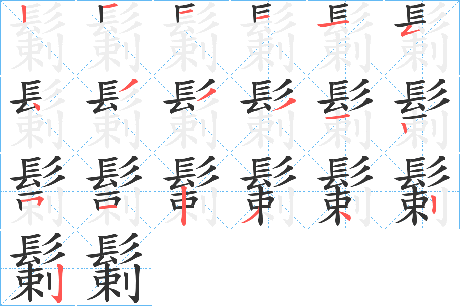 鬎字筆畫寫法