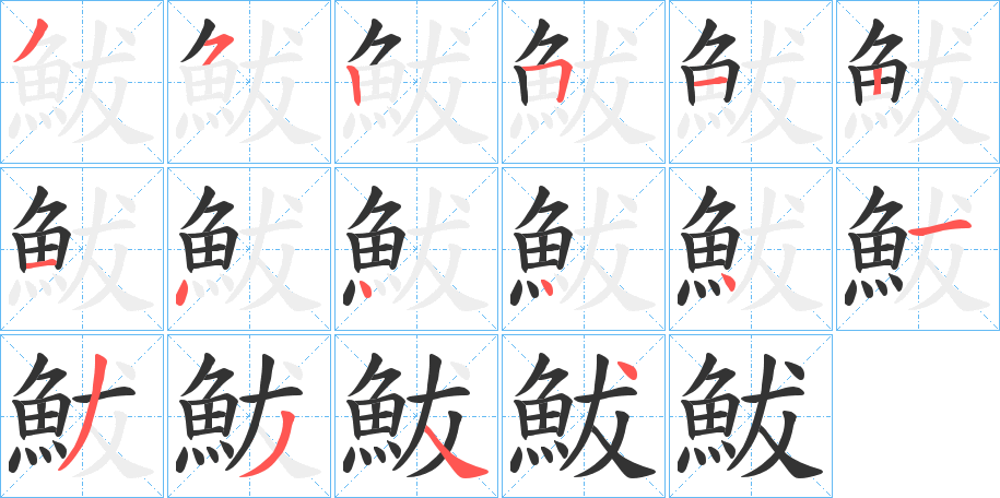 鮁字筆畫寫法